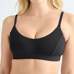 Knix Scoop Neck Bikini Top Black Adjustable XL